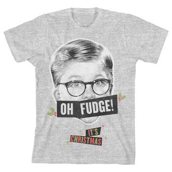 A Christmas Story Oh Fudge! Boy's Heather Grey T-shirt