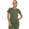 Medichic Women's Medical Scrubs Set- V-Neck with Flare Pant - 3 of 4