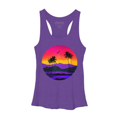 Women's Design By Humans The Color of Paradise By clingcling Racerback Tank Top