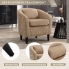 CAVINAS Modern Barrel Chair, Living Room Accent Chair, Decorative Armchair with Thick Cushions and Pillows, Comfy Single Sofa Chair with Wooden Legs - 2 of 4