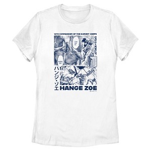 Womens Attack on Titan Hange Zoe Panels T Shirt - 1 of 4
