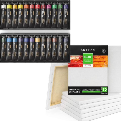 Arteza Gouache Professional Artist Paint Art Supply Set, 12ml Tubes - 24  Piece : Target