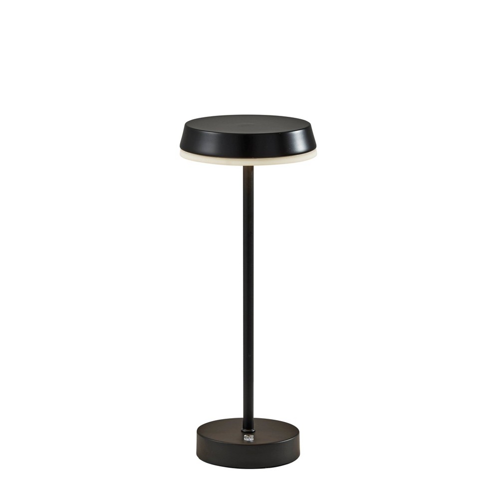 Photos - Floodlight / Street Light Adesso Tommy Cordless Table Lamp  Black: Modern D (Includes LED Light Bulb)