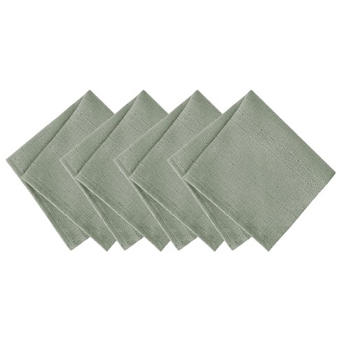 Green Everyday Polyester Cloth Napkins, Set of 12