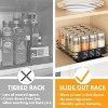 Pull Out Spice Rack Organizer(no jars included) for Cabinet,with Labels,8.5" W x10.75 D x2.5 H, 1 Drawer 1-Tier - 2 of 4