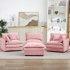KWPZQEB 102" Modular Sectional Sofa, L Shaped Couch Set with Movable Ottoman, Chenille 3-Seater Cloud Couch with Throw Pillows for Living Room - 2 of 4