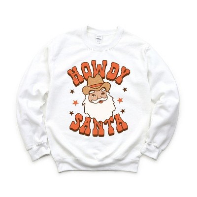 Simply Sage Market Women's Graphic Sweatshirt Retro Howdy Santa