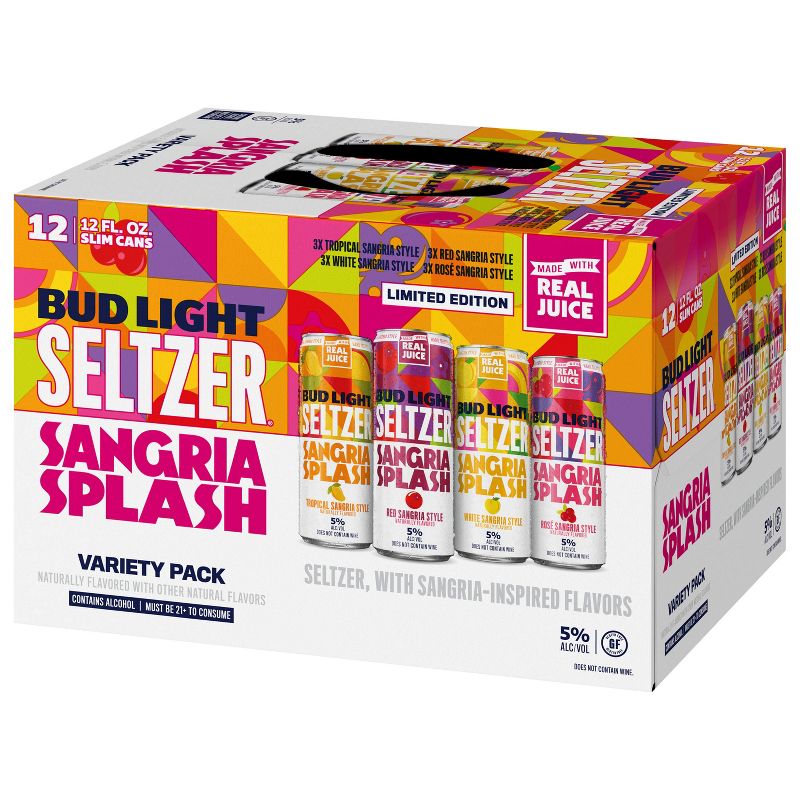 Bud Light Hard Seltzer Seasonal Variety Pack - 12pl/12 fl oz Cans, 3 of 10
