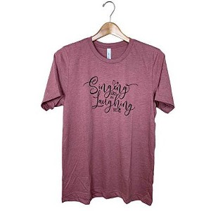 JCS Wildlife Singing Birds and Laughing Bees Heather Mauve Shirt - 1 of 4