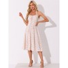 INSPIRE CHIC Women's Floral Halter Neck Sleeveless Lace Up Midi Summer Sundresses - 4 of 4