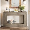 HDZNVF 47in Farmhouse Console Table with Storage Narrow Rustic Entryway Table with Open Shelf - 3 of 4