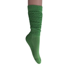 Women’s Premium Slouchy Scrunch Socks – 1 Pair, Soft Cotton Boot Socks, Knee-High or Crew, Shoe Size 5-10 - 1 of 1