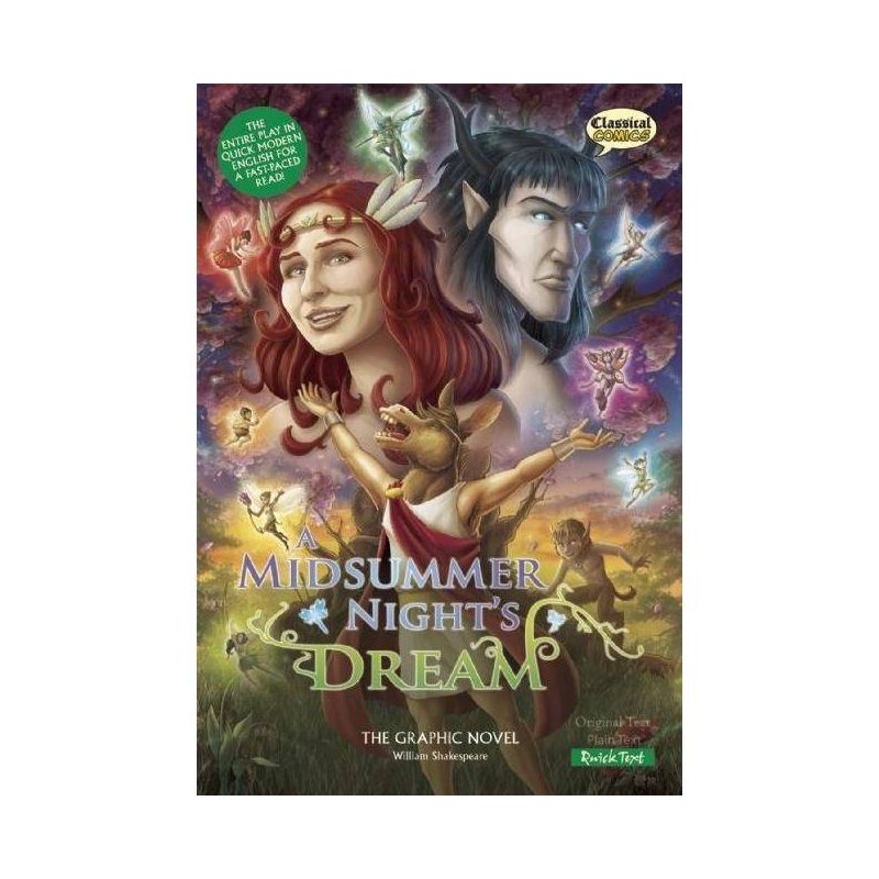 A Midsummer Night's Dream the Graphic Novel: Quick Text - (Classical Comics) by  William Shakespeare (Paperback), 1 of 2