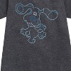 Girls' - Blue's Clues & You! - Blue Outline Graphic Short Sleeve Fleece Dress - 2 of 3