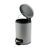 Modern Metal Step Bathroom Waste Basket Gray - Elle Décor: Polypropylene & Iron, 3L Capacity, 9.8" Height - 4 of 4