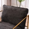 Hanging Upholstered Armchair with Arm Pockets and Crushed Foam Cushion - 3 of 4