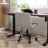 Lyngins Ergonomic Office Chair, 360° Swivel Chair with Height Adjustable, Armless Vanity Chair, Computer Desk Chair, Home Office Desk Chair - 2 of 4