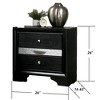 JUJABU Contemporary Nightstand with Nickel Round Knob Handles, English Dovetails and Hidden Drawer - 3 of 4