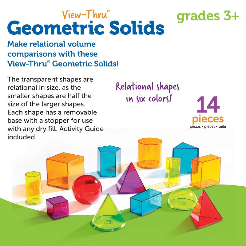 Learning Resources View-Thru Geometric Solids, 14 Pieces, Ages 8+, 4 of 7