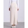 Allegra K Women's Knit Side Slit Hight Waist Midi Bodycon Skirt - 3 of 4