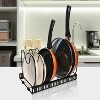 LunaLulinlk Expandable Pots and Pans Lid Organizer Rack, Cabinet Organizer with 10 Adjustable Compartment - 2 of 4