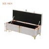 Modern Upholstered Storage Ottoman Bench with Gold Metal Legs and Hidden Compartment for Living Room – 3irtyhousy - 4 of 4