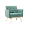 LOVMOR Modern Accent Chair w/Rose Golden feet & Upholstered,leisure single sofa for Living Room Bedroom Office - 3 of 4