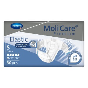 MoliCare Premium Elastic 6D Incontinence Brief, Unisex, Small, 30 Count, 1 Pack - 1 of 2