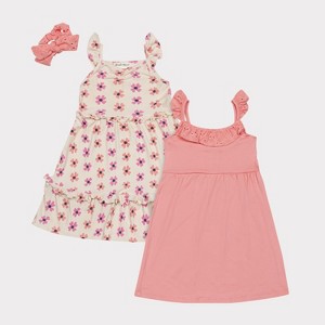 Derek Heart Toddler Girls Tiered Dress & Dress with Eyelet Ruffle - 1 of 4