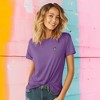 Dalix Sorcerer Frog Embroidered Cotton Relaxed Short Sleeve Tee T Shirt Womens - 2 of 4