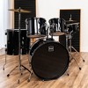 Best Choice Products 5-Piece Beginner Drum Set w/ Snare, Bass, Toms, Cymbal, Hi-Hat, Sticks, Chair, Drum Pedal - Black - 2 of 4