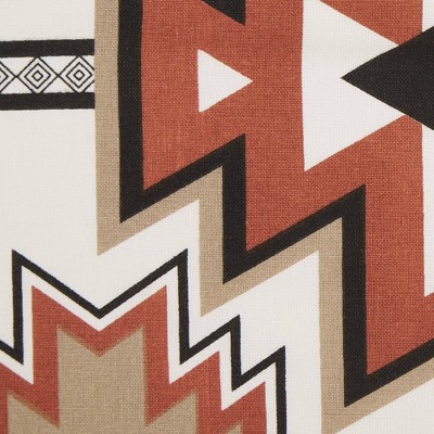Clay Aztec Print Cotton Euro Pillow Covers, Set of 4