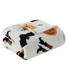 Kate Aurora Halloween Witches Pumpkins & Bats Ultra Soft & Plush Oversized Accent Throw Blanket - White - 2 of 3