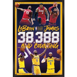 Trends International NBA League - LeBron James All-Time Scoring Leader Framed Wall Poster Prints - 1 of 4