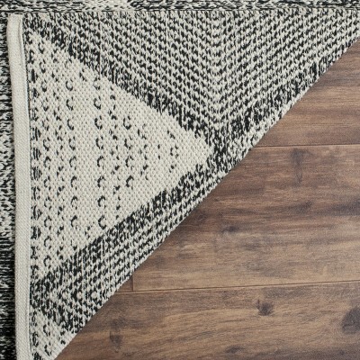 Montauk Black Cotton Handwoven 3' x 5' Area Rug