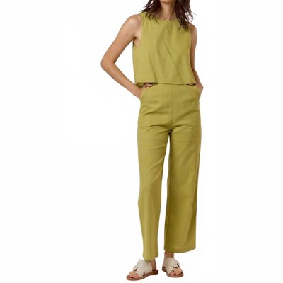 Women's Somewhere Sunny Linen Jumpsuit - lalavon