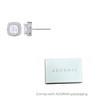 Adornia Silver Plated Cushion CZ Halo Stud Earrings - 4 of 4
