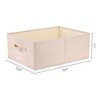 Unique Bargains Fabric Foldable Closet Storage Bins with Handles - 4 of 4