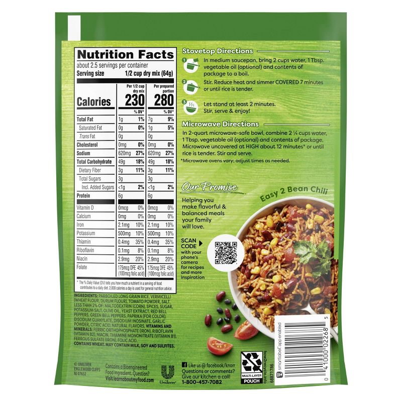 Knorr Fiesta Sides Spanish Rice Mix - 5.6oz, 4 of 8