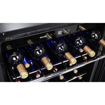 Stainless Steel Built-In 60 Bottle Wine Cooler with LED Lighting