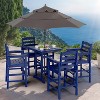 VINGLI 32" Outdoor Bar Table, HDPE Square Patio Bar Height Table with Umbrella Hole All Weather Tall Bistro Table for Patio, Garden, Poolside - 4 of 4