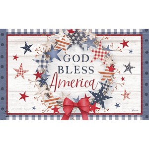 Briarwood Lane Everyday Doormat 30x18 Indoor Outdoor American Wreath Doormat - 1 of 4