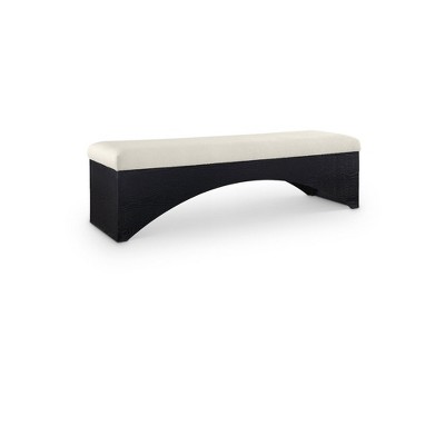 Meridian Furniture,Lawson Velour Fur Fabric Bench