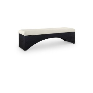 Meridian Furniture,Lawson Velour Fur Fabric Bench - 1 of 4