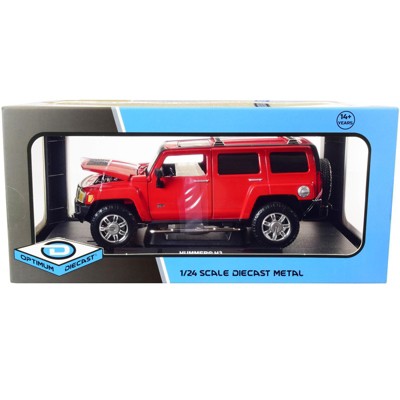 Hummer H3 Red 1/24 Diecast Model Car by Optimum Diecast