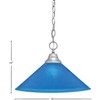 Toltec Lighting Any 1 - Light Pendant in  Brushed Nickel with 16" Blue Italian Shade - 2 of 2