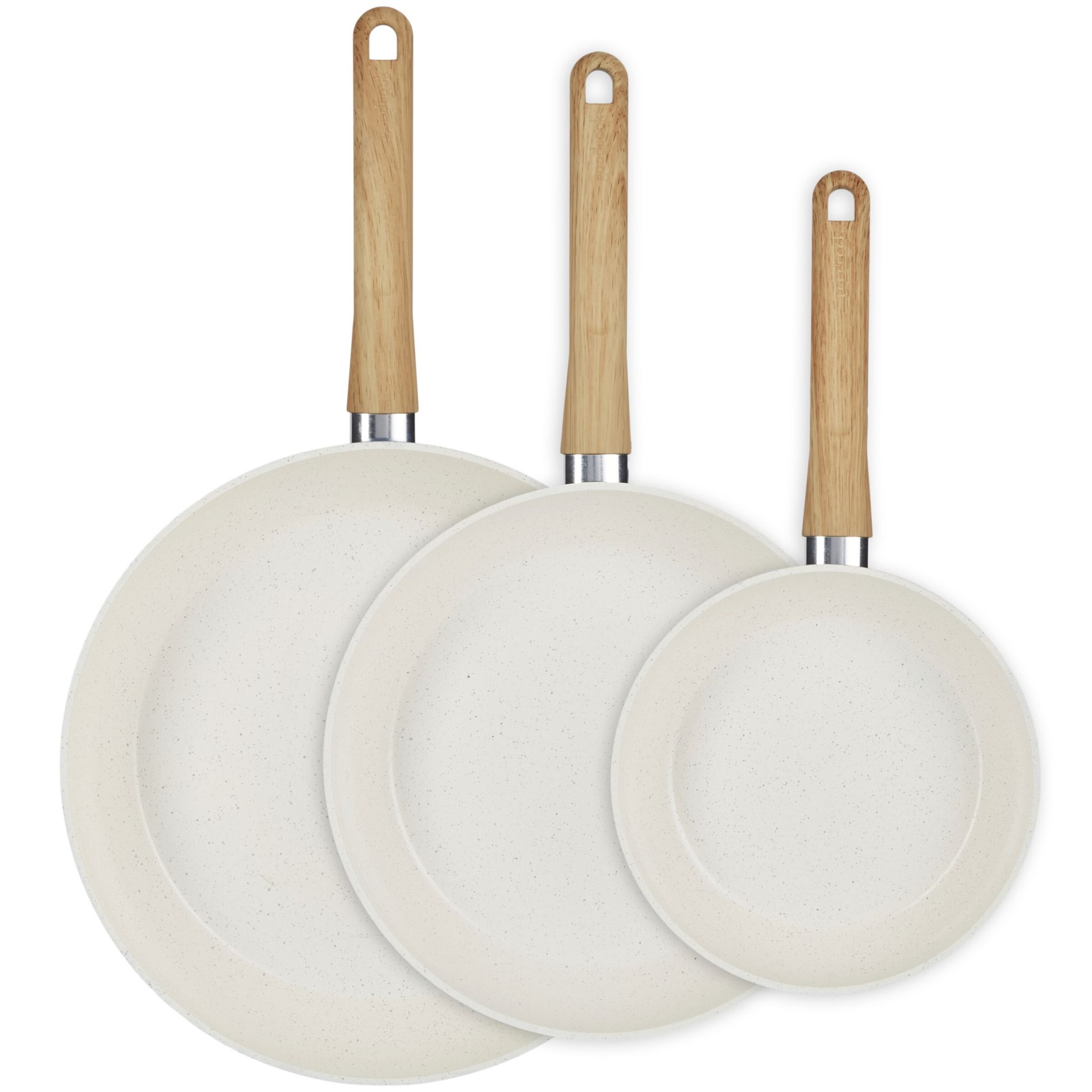 GoodCook 3pk Healthy Ceramic Fry Pan Set: Nonstick, Stainless Steel, 8", 10", 12" Frying Pans, Induction & Gas Compatible