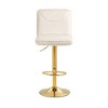 Set of 2 360° Velvet Swivel Adjustable Counter Height Bar Stools with Back and Footrest - 4 of 4