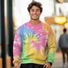 Dalix Ghost Embroidered Washed Crewneck Sweatshirt Long Sleeve Fleece Cotton Mens - 3 of 4