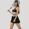 Anna-Kaci Active Women's Athletic Pleated Mini Skirt with Double Layer Mesh Design and Contrast Waistband - 3 of 4